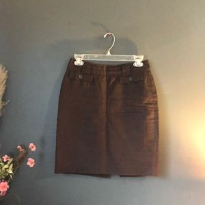 Banana Republic Linen Pencil Skirt Brown Size 0